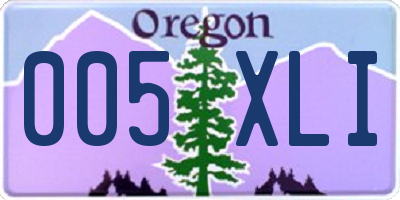 OR license plate 005XLI
