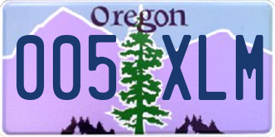 OR license plate 005XLM