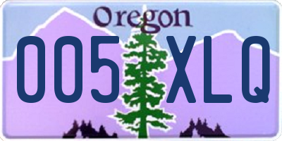 OR license plate 005XLQ