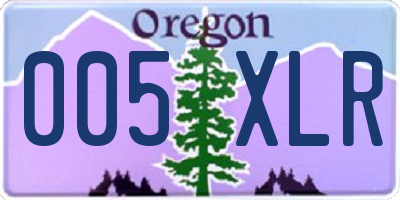 OR license plate 005XLR