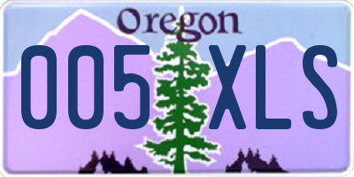 OR license plate 005XLS