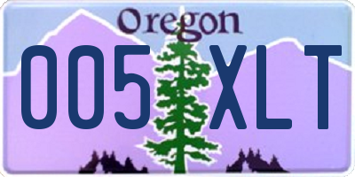 OR license plate 005XLT