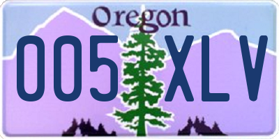 OR license plate 005XLV
