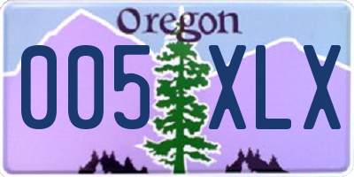 OR license plate 005XLX
