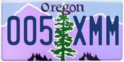 OR license plate 005XMM