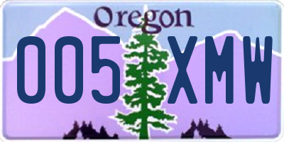 OR license plate 005XMW