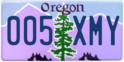 OR license plate 005XMY