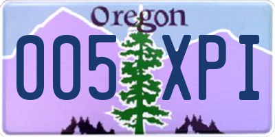OR license plate 005XPI