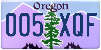 OR license plate 005XQF