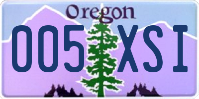 OR license plate 005XSI