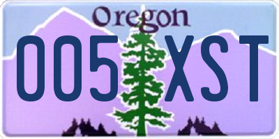 OR license plate 005XST