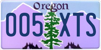 OR license plate 005XTS