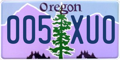 OR license plate 005XUO