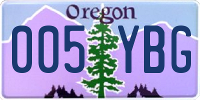 OR license plate 005YBG