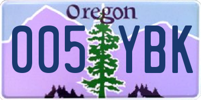 OR license plate 005YBK
