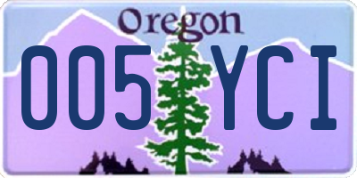 OR license plate 005YCI