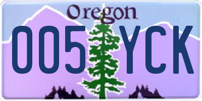 OR license plate 005YCK