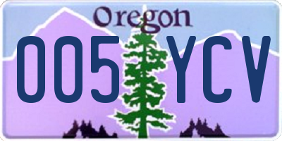 OR license plate 005YCV