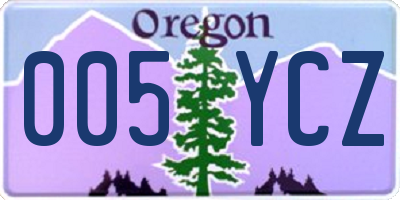 OR license plate 005YCZ