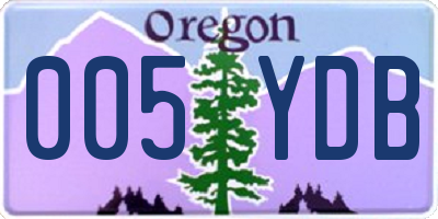 OR license plate 005YDB