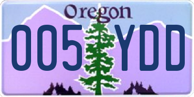 OR license plate 005YDD