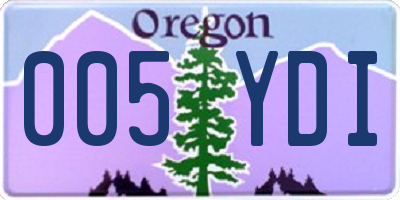 OR license plate 005YDI