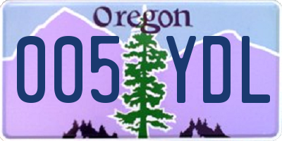 OR license plate 005YDL