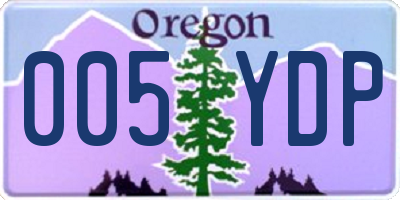 OR license plate 005YDP