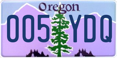 OR license plate 005YDQ