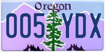 OR license plate 005YDX