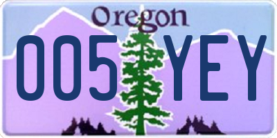 OR license plate 005YEY