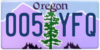 OR license plate 005YFQ