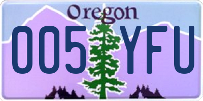 OR license plate 005YFU