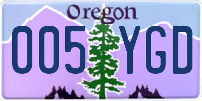 OR license plate 005YGD