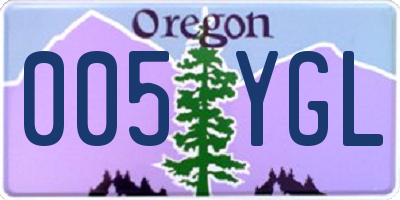 OR license plate 005YGL