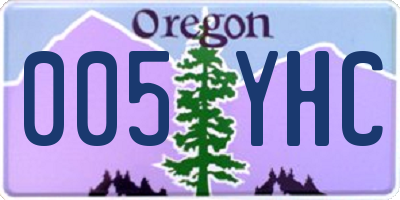 OR license plate 005YHC