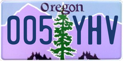 OR license plate 005YHV