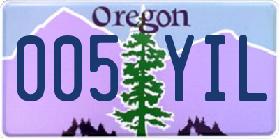 OR license plate 005YIL