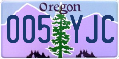 OR license plate 005YJC