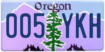 OR license plate 005YKH