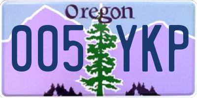 OR license plate 005YKP