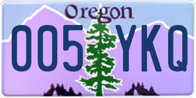 OR license plate 005YKQ