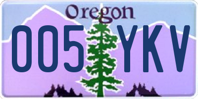 OR license plate 005YKV