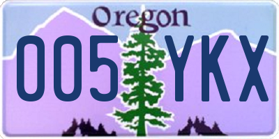 OR license plate 005YKX