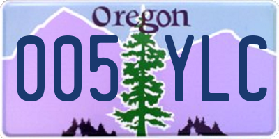 OR license plate 005YLC