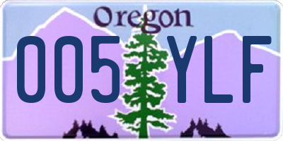 OR license plate 005YLF