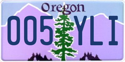 OR license plate 005YLI