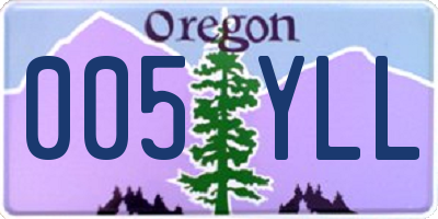 OR license plate 005YLL