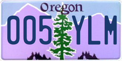 OR license plate 005YLM