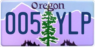 OR license plate 005YLP